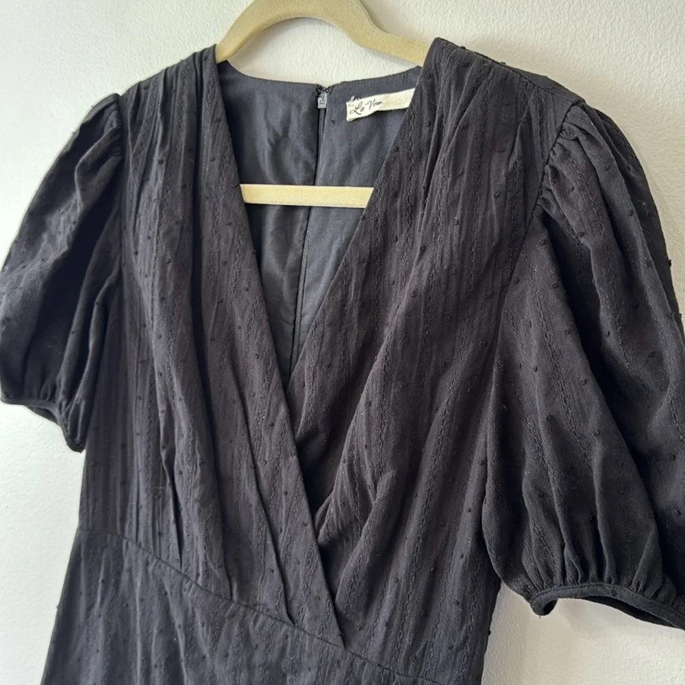 La’Ven Black dress with Ruffles (NWOT) - Picture 4 of 10